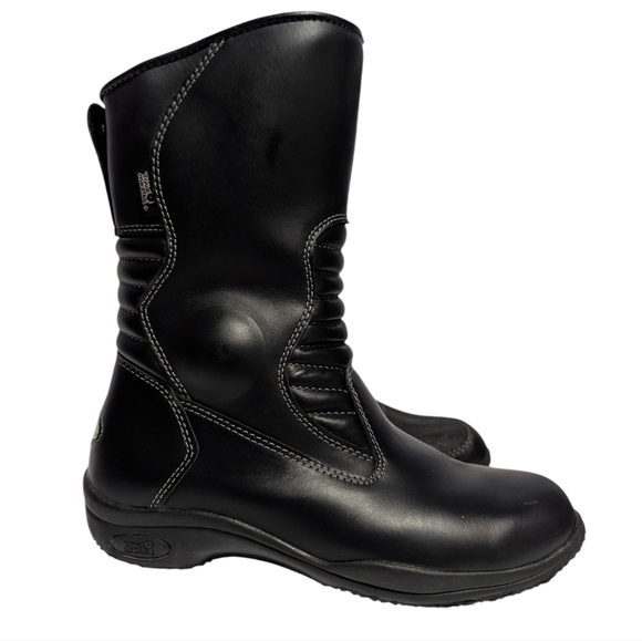 Tour Master Solution Black Leather Motorcycle Road Boot Womens Size 7. - Picture 4 of 14